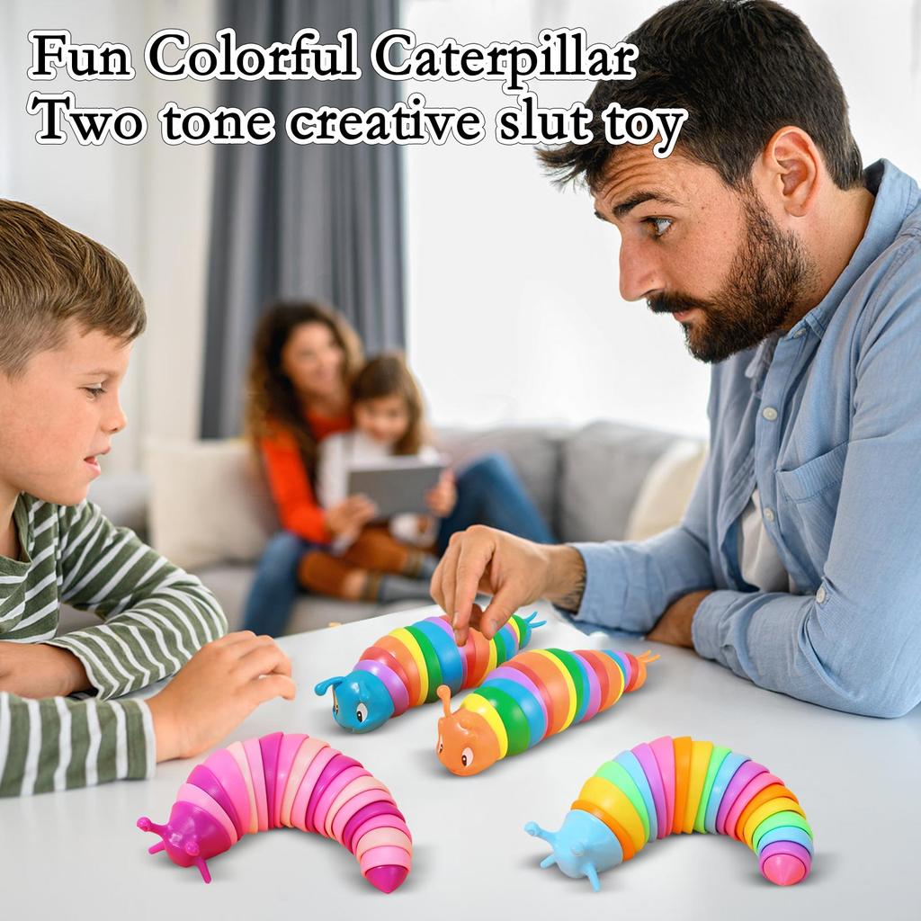 Stackable Caterpillar Toy for Toddlers Educational Segment Puzzle Early Learning Plastic Material for Children Playroom Nursery