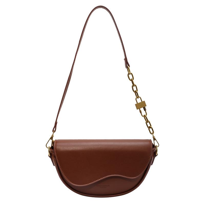 Korean Version of Fashion Small Bag Women's 2025 Autumn New Popular Retro Versatile Messenger Bag One Shoulder Underarm Saddle Bag