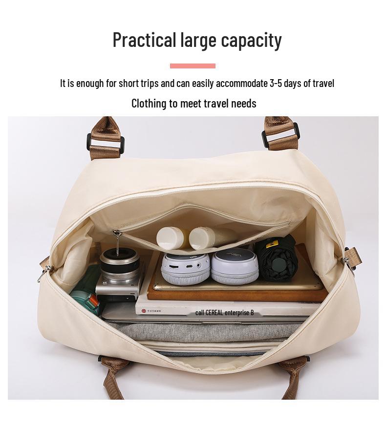 Large Capacity Travel Bag with Shoe Compartment, Wet/Dry Separation for Swimming & Fitness
