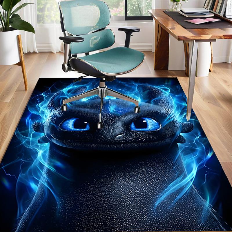 1pc Toothless2 Design Area Rug - Non-Slip, Soft & Cozy Floor Mat for Living Room, Bedroom, Office - Indoor/Outdoor Decorative Carpet