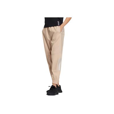 Pantalon de survêtement essentiel à 3 bandes avec logo imprimé pour femme, bas kaki HM7087