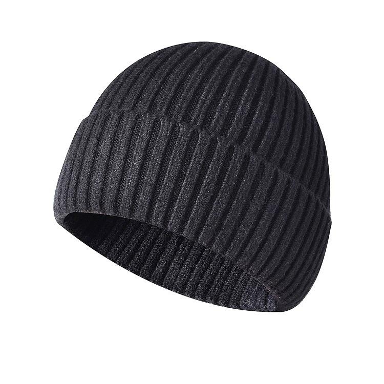 Stock Ready Acrylic Knitted Beanie Image Style Hip Hop Round Top Winter Warm Outdoor Hat for Men Women