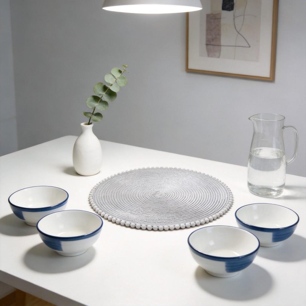 Round Pp Woven Table Placemat With Style For Home Dining Decor