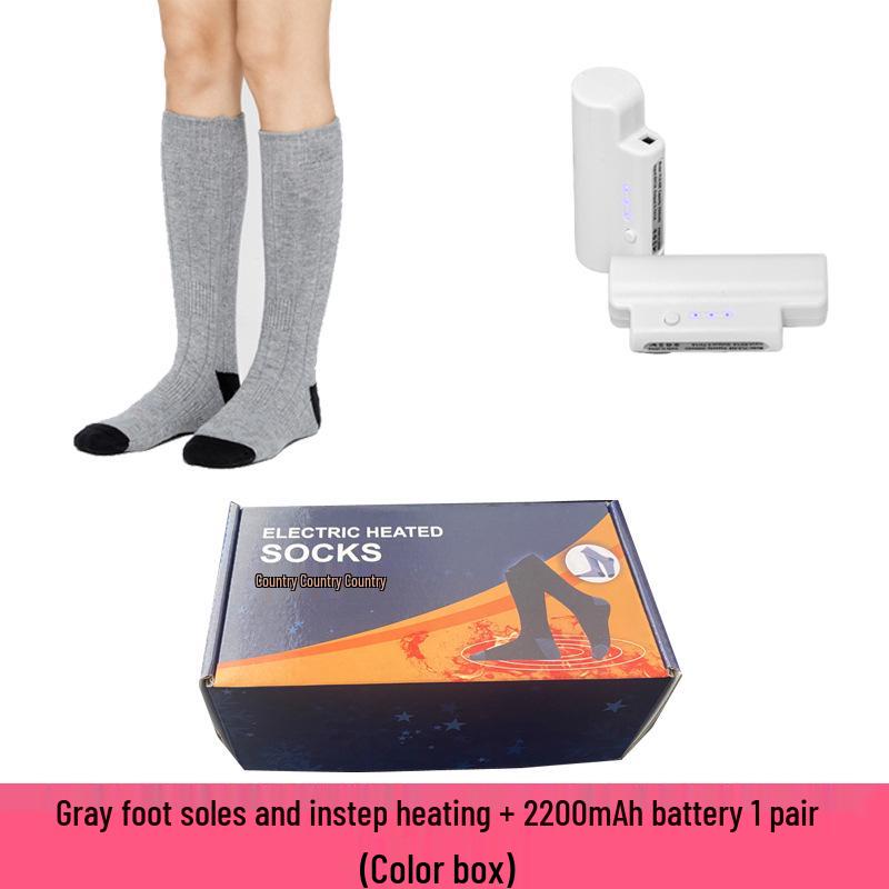 Rechargeable Electric Heated Socks - Unisex Winter Foot Warmers