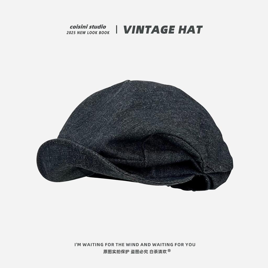 Retro Pleated Cloud Octagonal Hat Children Spring And Autumn Casual Versatile Literary Beret Showing Small Face