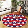 1pc Stars Flag Round Chair Mat Area Rug - Non-Slip, Floor Mat for Office, Bedroom, and Indoor Decor C1125658