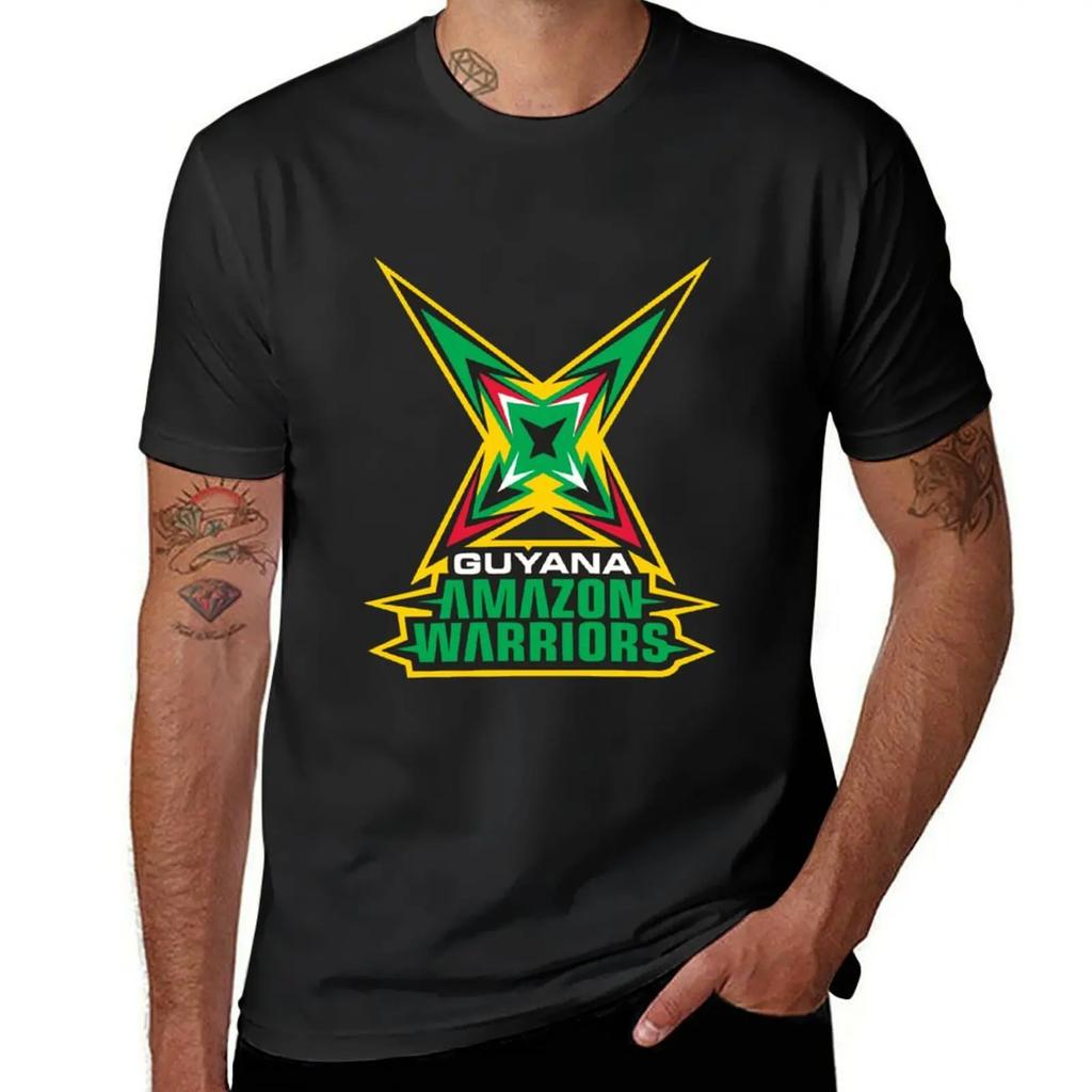 Guyana Amazon Warriors T-Shirt Blacks Blanks Anime T Shirts Cute Tops Shirts Graphic Tee Men