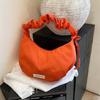 Niche underarm bag new versatile solid color shoulder messenger bag pleated dumpling tote bag women