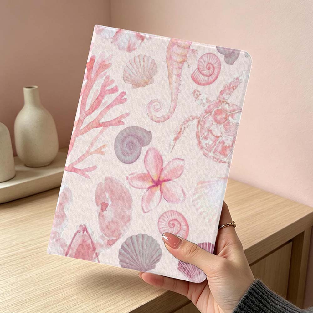 Rosa Seestern Schildkröte Muster Weich Für Xiaomi Redmi Mi Pad 8 7 6 5 4 2 SE K Pro Max Ultra Poco Pad Zoll Tablet Hülle
