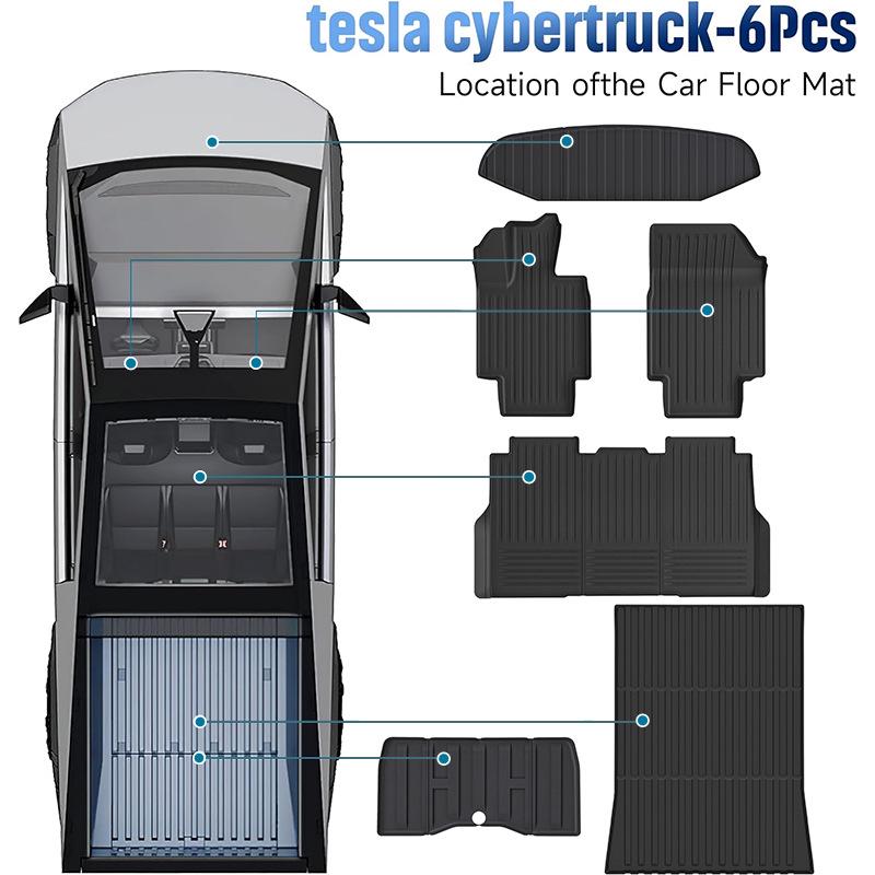 TPE All-Weather Eco Floor & Trunk Mats for Tesla Cybertruck