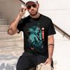 Model Genshin Impact Xiao T-Shirt Unisex Cool Prints Hip Hop Streetwear PunkTees Cotton Short S