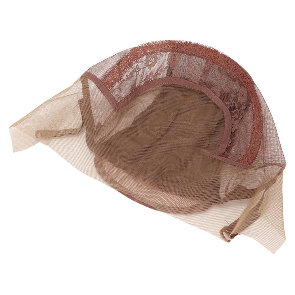 Wig Net Hairnet Lace Nylon Mesh U Part Adjustable Breathable Dark Brown for Performance