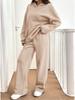 2-Piece Women's Casual Warm Lined Hoodie & Pants Set - Autumn/Winter Sportswear