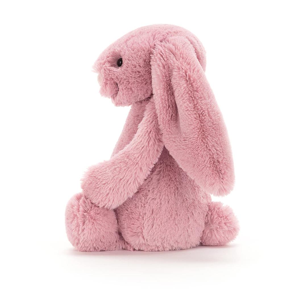 Jellycat Bashful Bunny M Jucărie de pluș Șezând Înălțime Iepure Culoare Roz Lalea, 20cm,