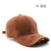 Men's washed solid-color baseball cap, suitable for outdoor activities, women's travel cap, sun-protective and shading cap