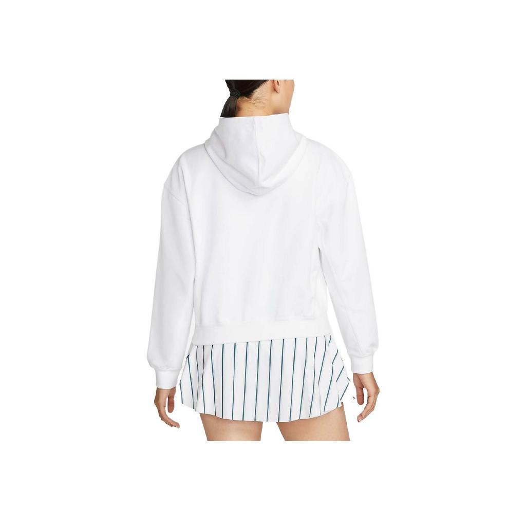 Nike Logo Embroidered Hoodie Women Hoodies White DC3581-100