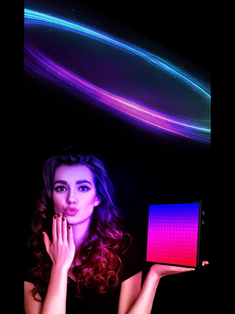 Bluetooth LED Desktop Table with Pixel Display and DIY Wall-Mounted Pixel Frame Atmosphere Light