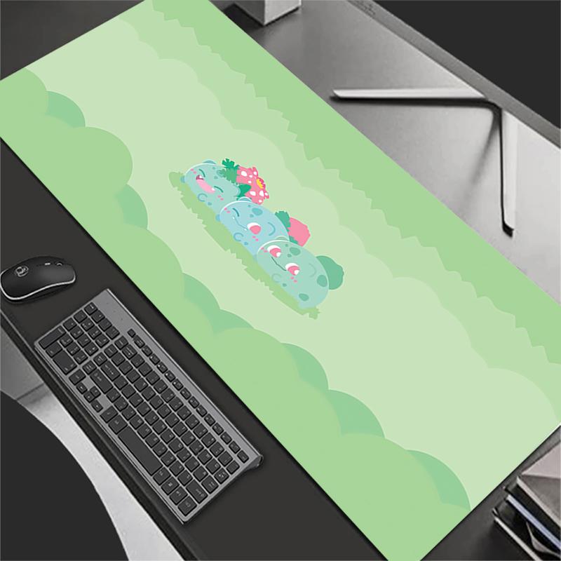 Mouse Pad Gamer PC Computer Large  XXL Desk mat Keyboard Anime Gaming Accessories P-Pokemons Bulbasaur Mousepad Carpet