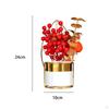 Chinese Year Flower Basket, Festival Photos Props Decoration Fruit Scene Layout Desktop Red Art