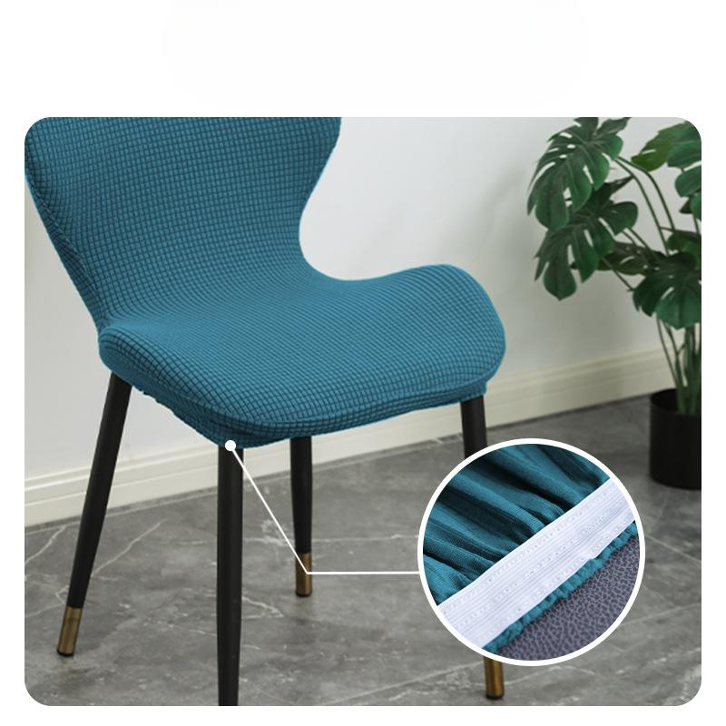Modern Sleek Small Shell Chair Cover Chair Back To Back Integrated Chair Cover Irregular Form Dining Table and Chair Cover Dust-proof and Slip-proof