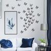 20Pcs 3D Retro Butterfly Transparent Black Stickers Holographic Laser Decals for Home Room Birthday Party Decor DIY Supplies