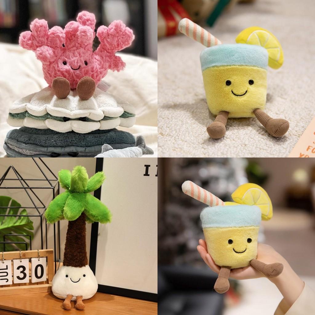 Coconut Tree Juice Coral Shaped Plush Toy Soft Material Romantic Gift Decoration