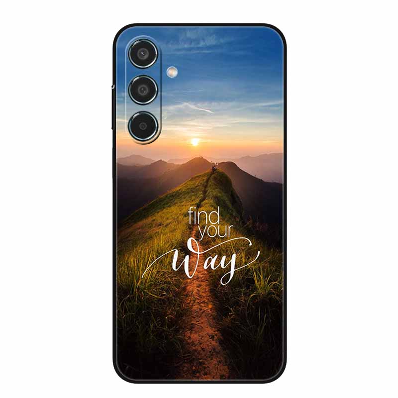 For Samsung Galaxy A55 5G Case Black TPU Silicone Soft Covers for SamsungA55 A 55 A15 A25 A35 5G Phone Shell A 15 4G Bumper Capa
