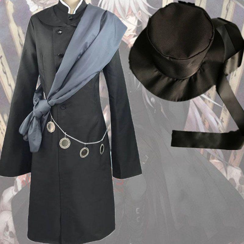 Black New Butler Kuroshitsuji Undertaker Suit Outfit Cosplay Unisexhat Costume
