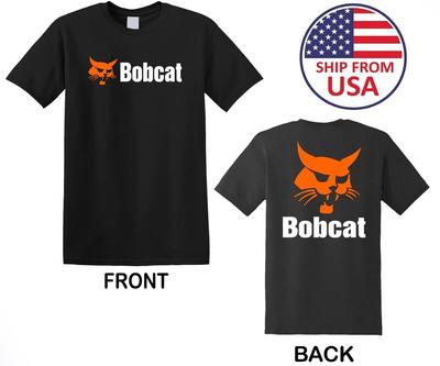 Bobcat Tractor Bob Cat Men's Black T-Shirt Size S To 3XL Unisex T-Shirt