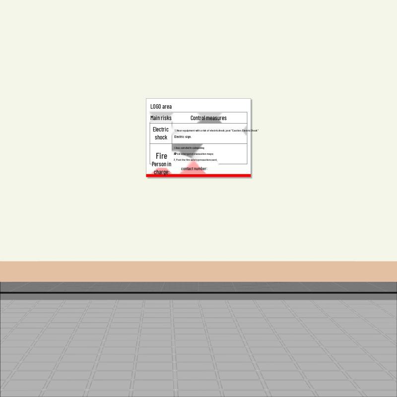 HUATAI HT-FSN-B05 Electricity Hazard Control Sign