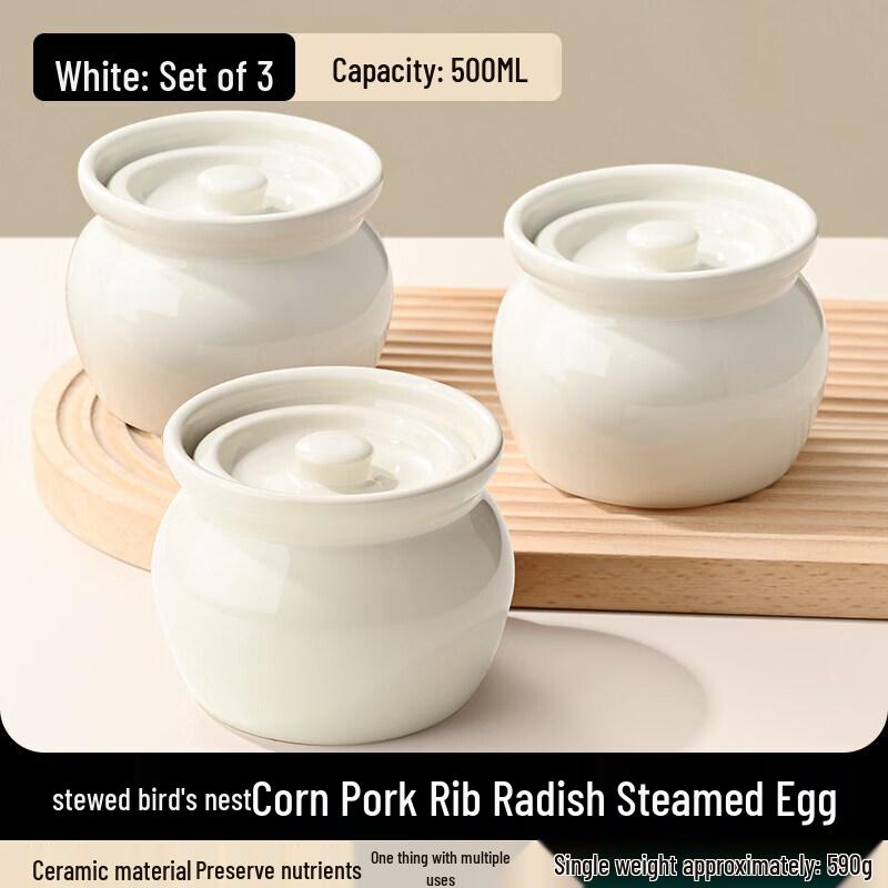 Ceramic Double Boiler Stew Pot