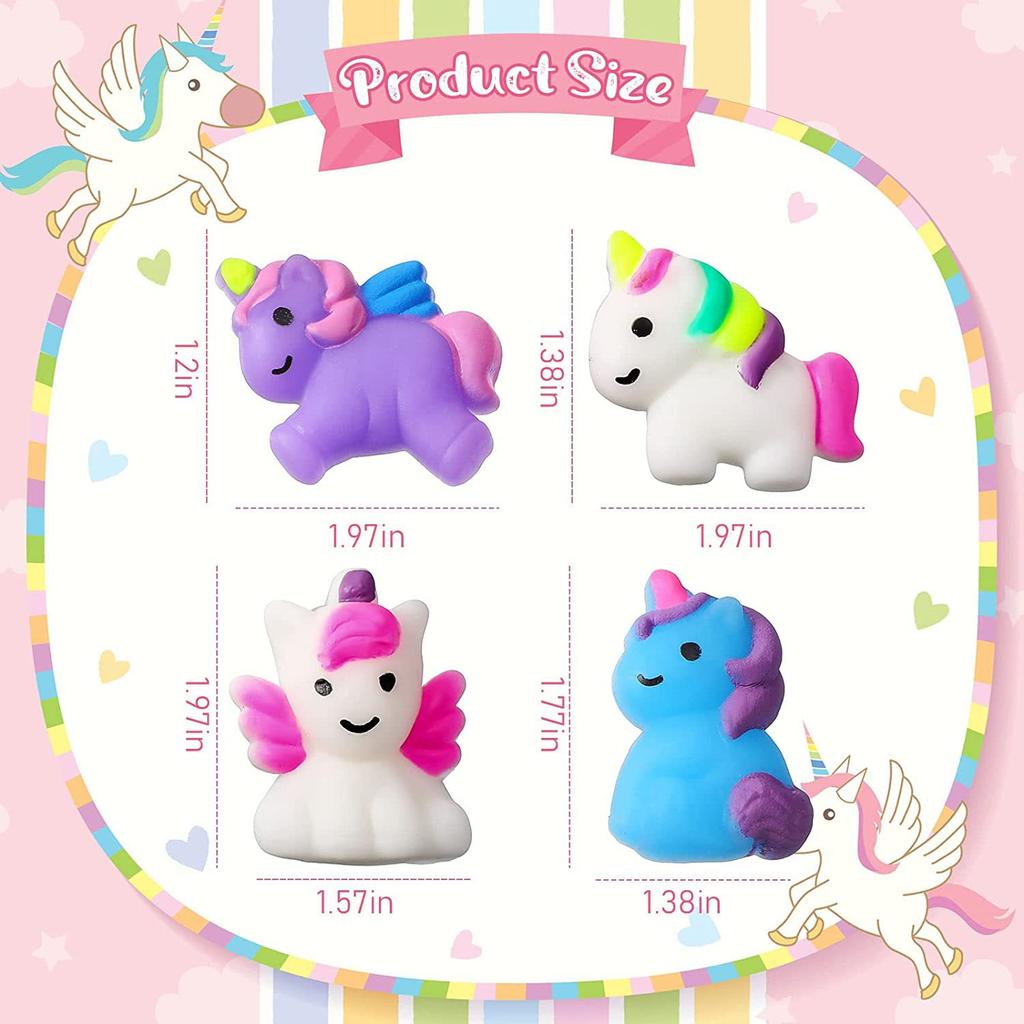 10/20/30/50PCS Unicorn Squishies Mochi Squishy Toys For Kids Antistress Ball Squeeze Party Favors Stress Relief Toys Kawaii Gift