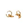 Niche Design 18K Gold Plated Stainless Steel Moon Hoop Earrings for Women