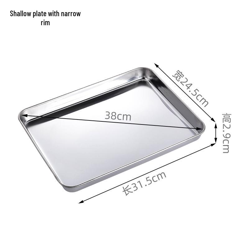 304 Stainless Steel Square Baking and Serving Tray