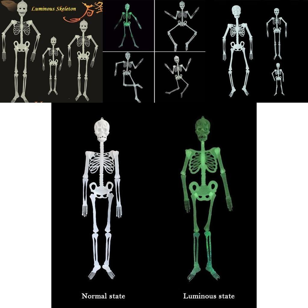 Halloween Scary Prop Luminous Hanging Human Skeleton Outdoor Party Decoration