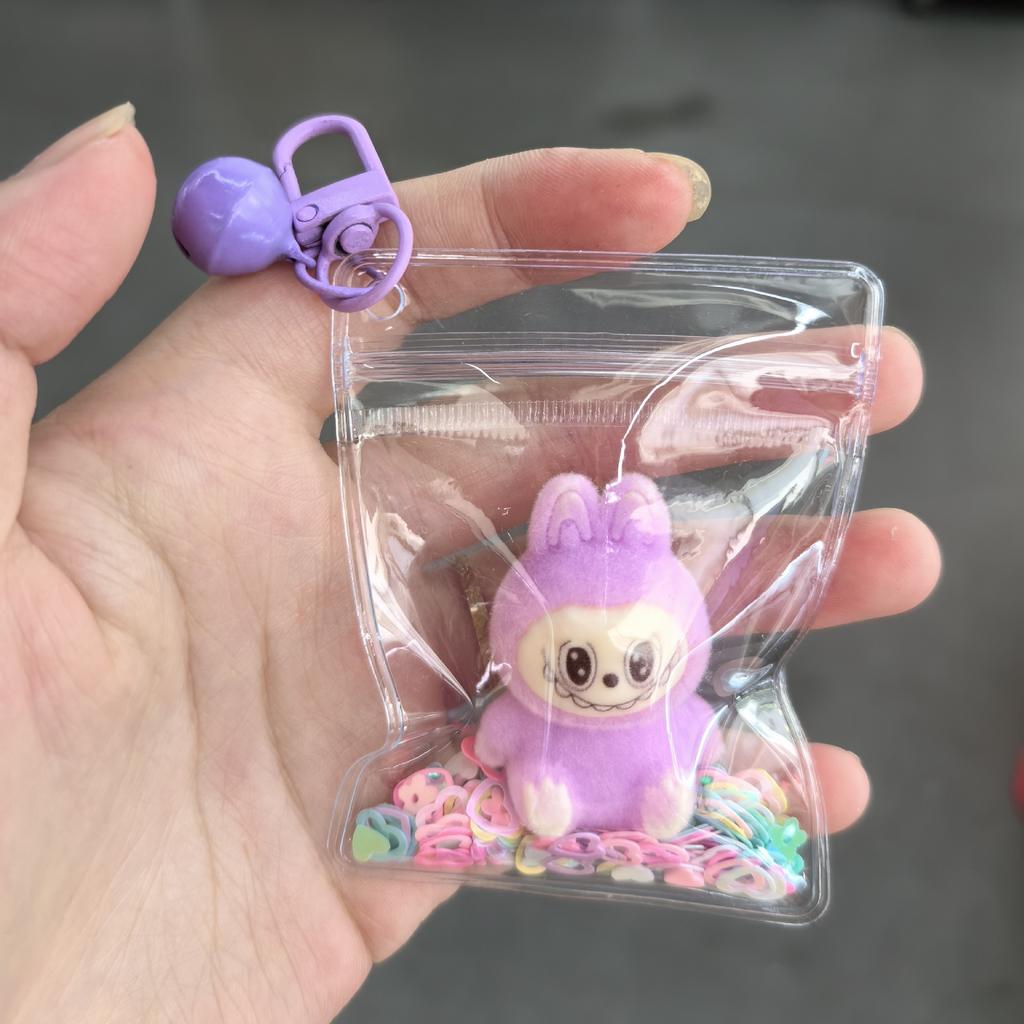 1 Labubu Bunny Keychain, Small Figurine, Bag Decoration, Creative Pocket Pendant