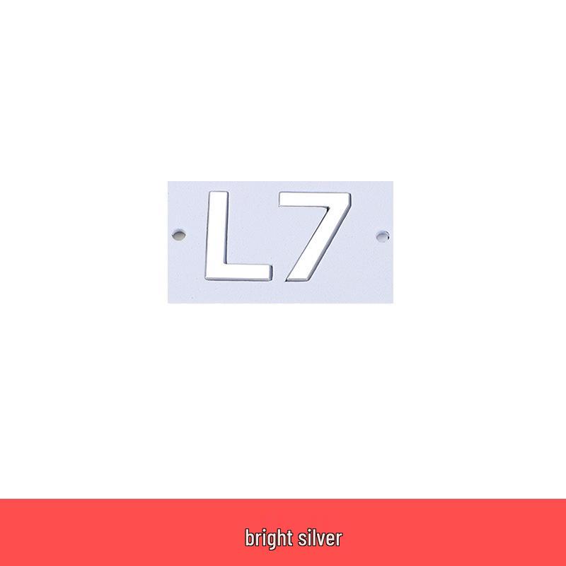 Ideal L9-L6 Black Tailgate & Hood Emblem Lettering Sticker Modification
