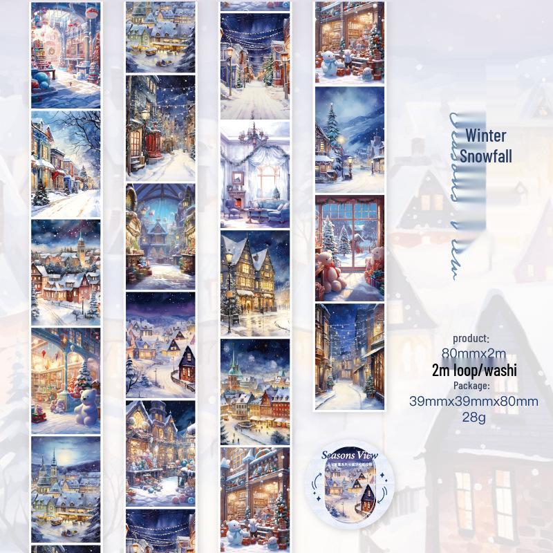 Twilight Washi Tape: Morning & Evening Scenery Series – 6 Styles for Journals & Collages