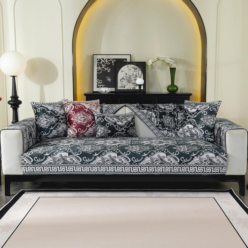 

Подушка для американского дивана Four Seasons Universal New High-end Luxury Non-Slip Leather Cover в ретро-европейском стиле 70x70