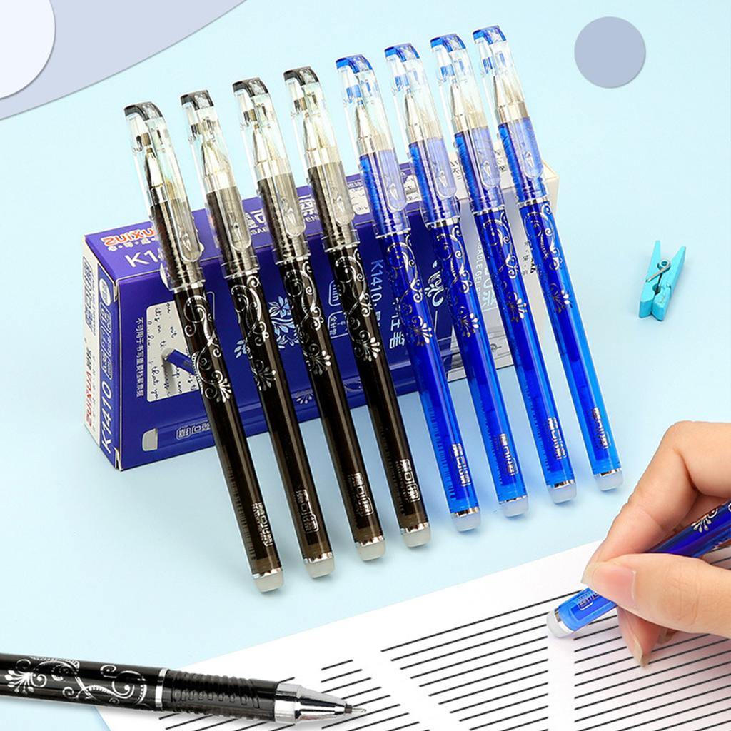 12 Pack Erasable Gel Pens 0.35mm Gel Ink Pen Make Mistakes Disappear for Writing Planner Note Taking Office School Home Stationary Supplies