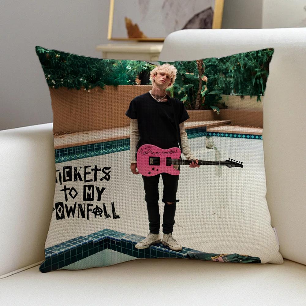 Mgk Colson Baker Machine Gun Kelly-Y Cushion Cover Natural Linen Pillowcase Set, All-In-One Decor For Sofa, Bedroom & Chair