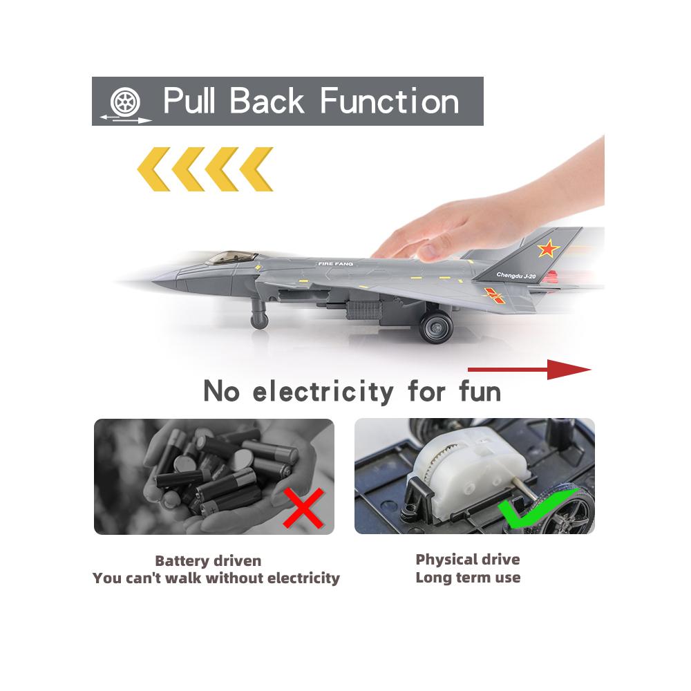 1/72 Scale Fifth Generation Fighter Plane J-20 Toy Type Aircraft for Military Children Excellent Simulation Diecasts Toy Vehicle