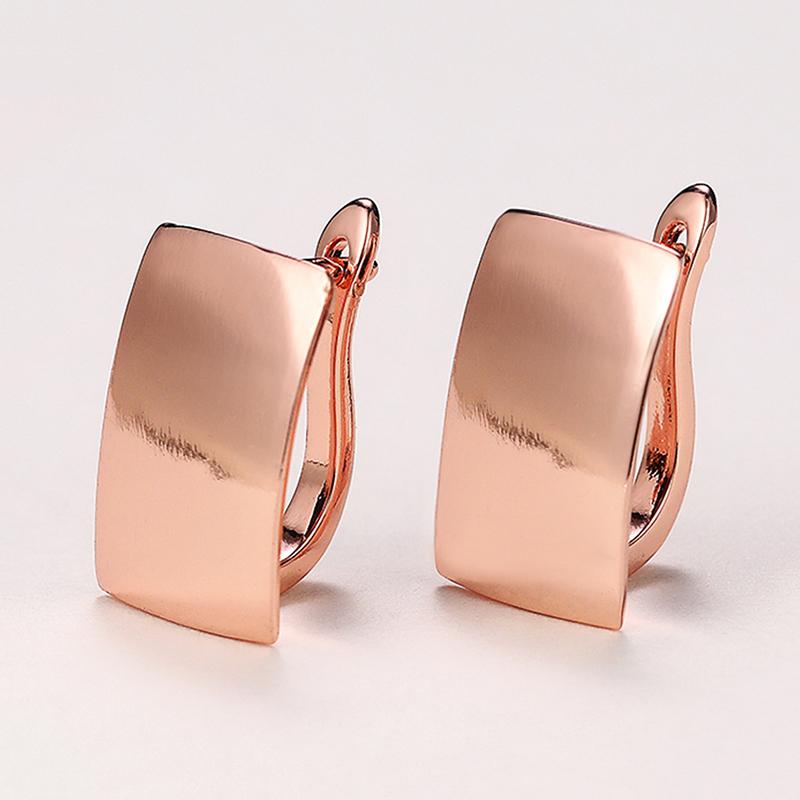 Square Earrings for Women Rose Gold Color Metallic Style OL Earrings Fashion Contracted Female Jewelry 2022 Drop Shipping