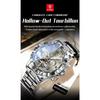 POEDAGAR Top Luxury Men Watch Automatic Date Week Man Wristwatch Hollow Tourbillon Mechanical Stainless Steel Watches