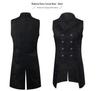 Vesta retro cu șliț dublu și brocart pentru bărbați - Vestă Victorian Gothic pentru Costum de Scenă Medieval