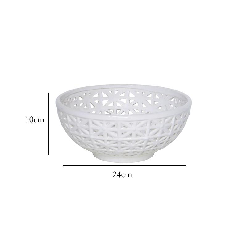 

Простая скандинавская керамическая полая чаша-декоратор, креативное современное украшение для дома, журнальный столик для гостиной, фруктовая тарелка, корзина для фруктов