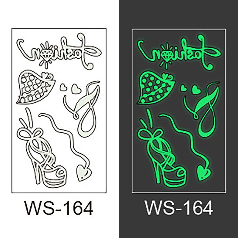 New luminous tattoo stickers small fresh fashion personality luminous stickers temporary tattoo stickers