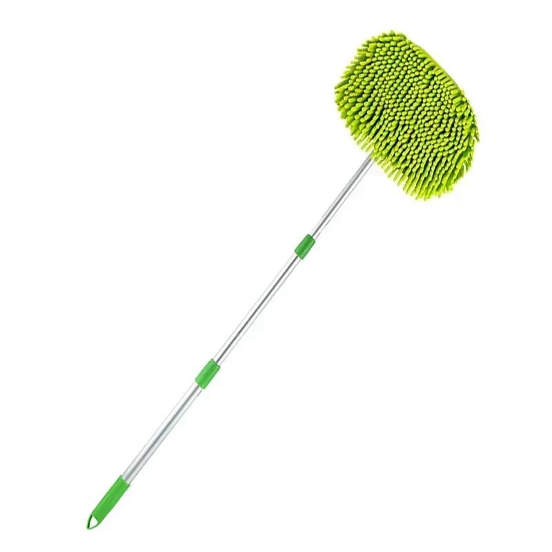 The Car Wash Mop Doesn't Damage The Car Paint. It's A Car Cleaning Wonder with A Retractable Chenille Car Wash Brush