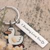 Cute 1pc I Ducking Love You Couples Jewelry Cute Duck Funny Lover Gift Keychain for Boyfriend Girlfriend