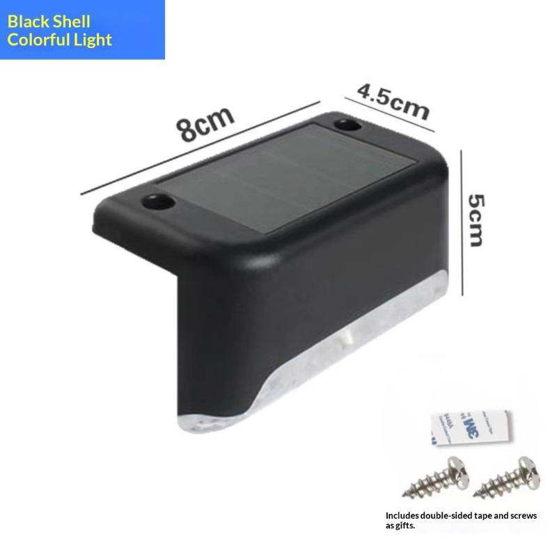 Outdoor Solar Stair Lights Led Waterproof For Garden Yard Railing Fence Lights Enhances Night Safety And Atmosphere 1Pc